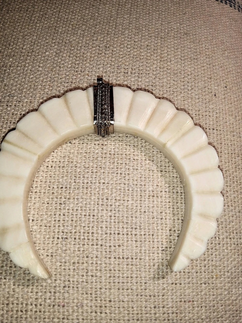 Cream Statement Buffalo Pendant